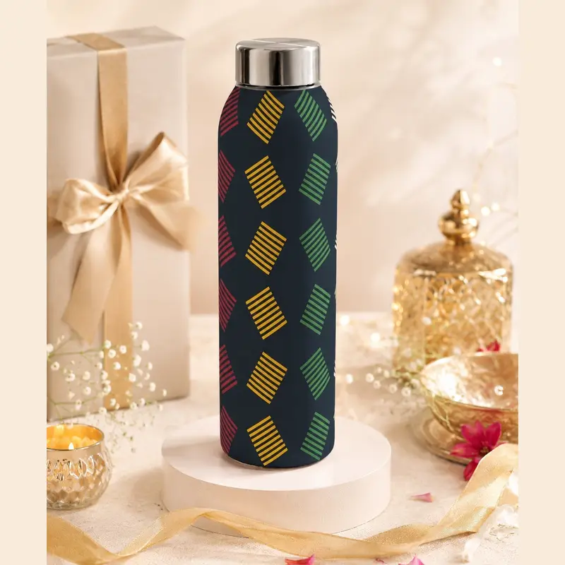 Steel Bottle (Solo), Geometric Print